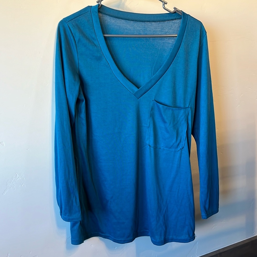 V-Neck Long Sleeve T-Shirt